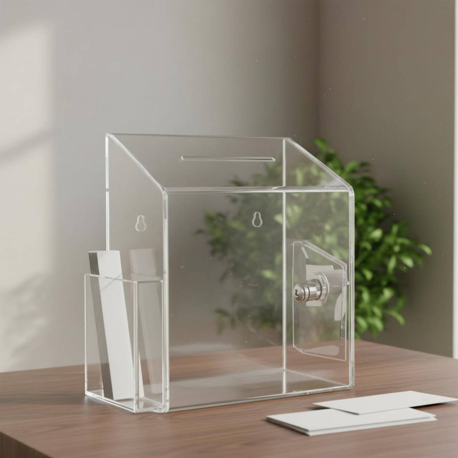 Phone Accessories Company - アクリル製寄付箱（鍵付き）多目的提案投票箱教会、会社、オフィス用