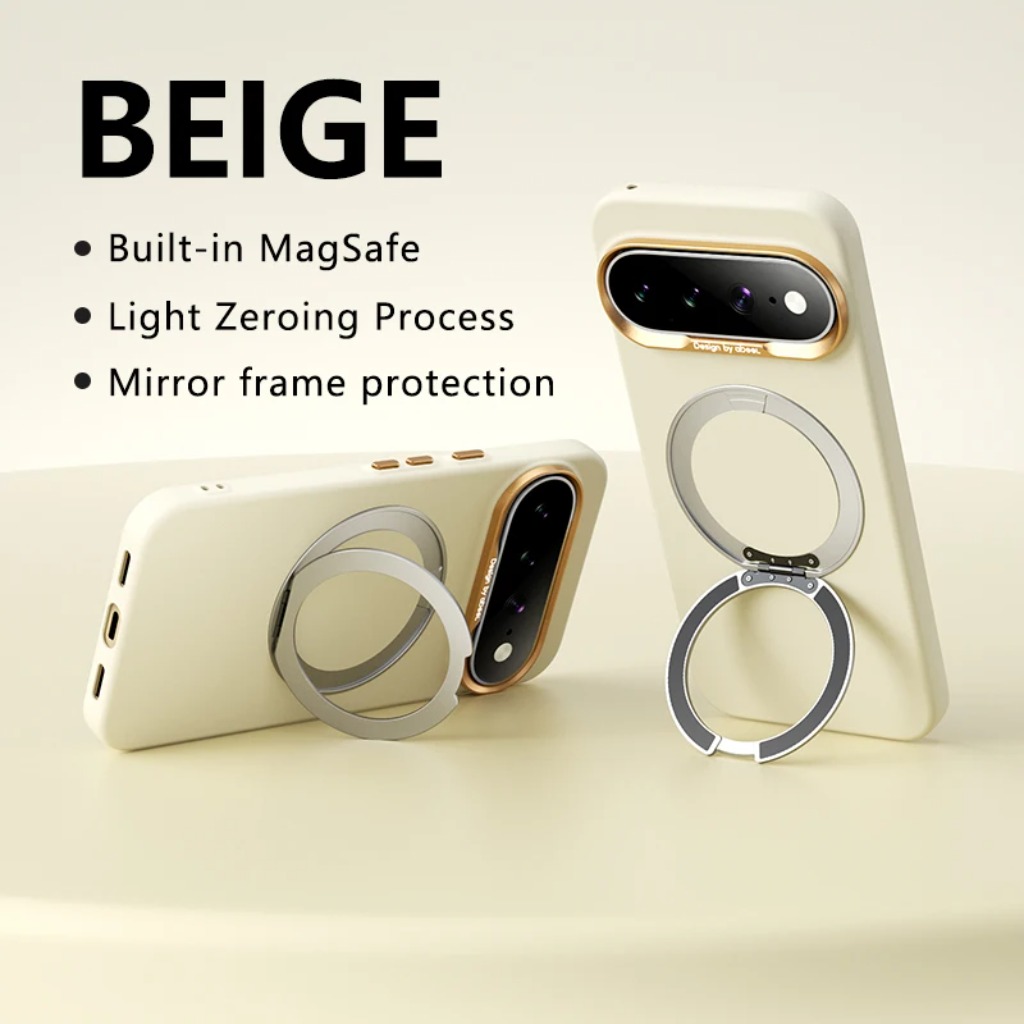 Phone Ring Holder - ﻿ 360度回転マグネットリングホルダー付きキックスタンドシリコン製スマホケース Google Pixel 11 10