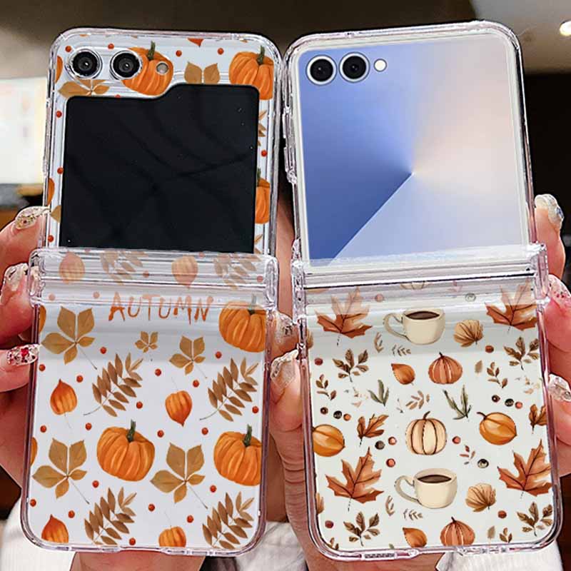 Z Phone Accessories - 秋の紅葉柄スマホケース Samsung Galaxy Z Flip 7