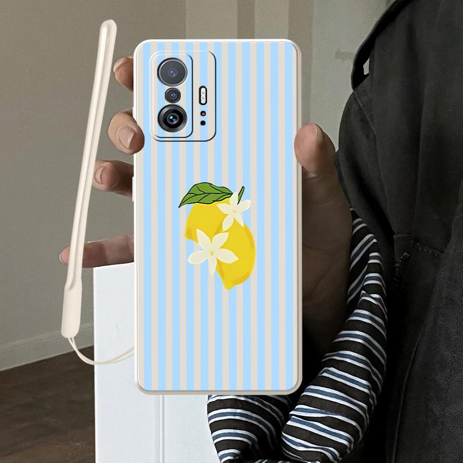 Xiaomi Phone Accessories - レモンクールストライプパターンケース Xiaomi Mi 11 12 Lite