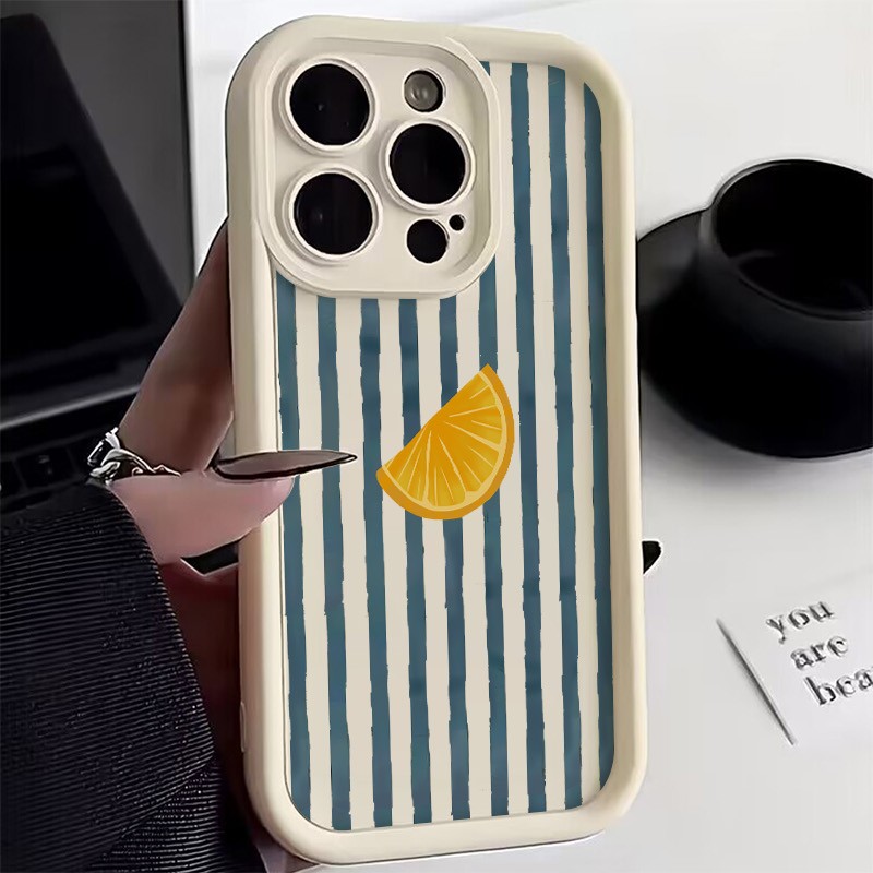 Xiaomi Phone Accessories - ストライプレモンスライス柄スマホケース Xiaomi Redmi Note 14 Pro