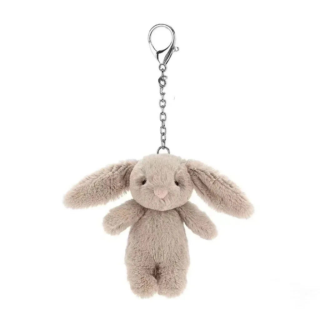 Phone Accessories Toys - ぬいぐるみかわいい漫画ウサギキーホルダー愛ポンポン小物おもちゃガールバッグ車のキーホルダー携帯電話ペンダントジュエリーギフト
