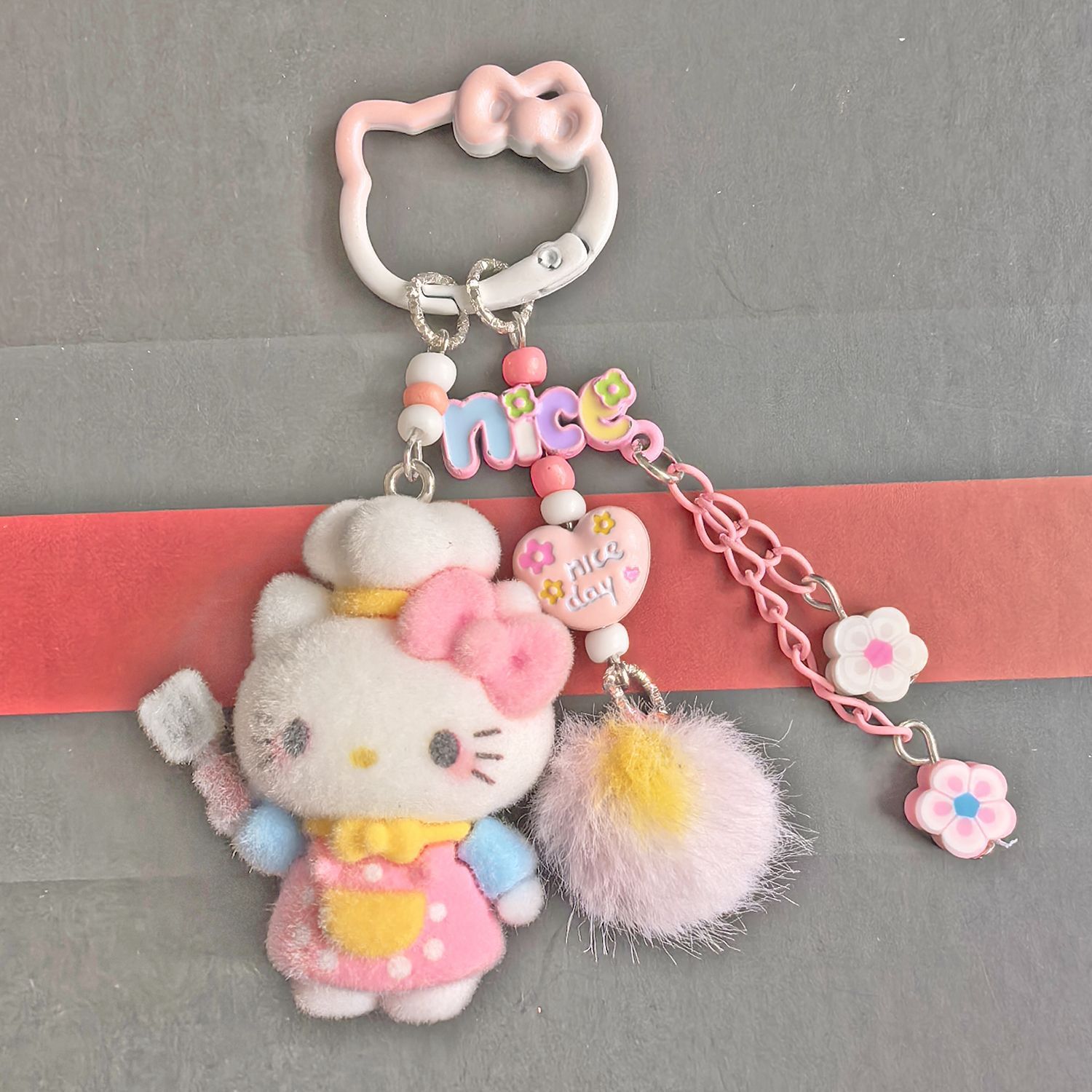 Phone Accessories Toys - 新しいぬいぐるみハローキティMIUシリーズドーパミンフォンペンダント付きDIYバッグチャームキーホルダーアクセサリーファッションおもちゃペンダント