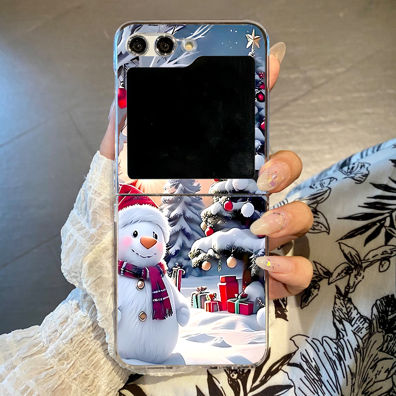 Z Phone Accessories - クリスマススノーマンエルク柄スマホケース サムスンギャラクシーZフリップ8 7 FE 6 5