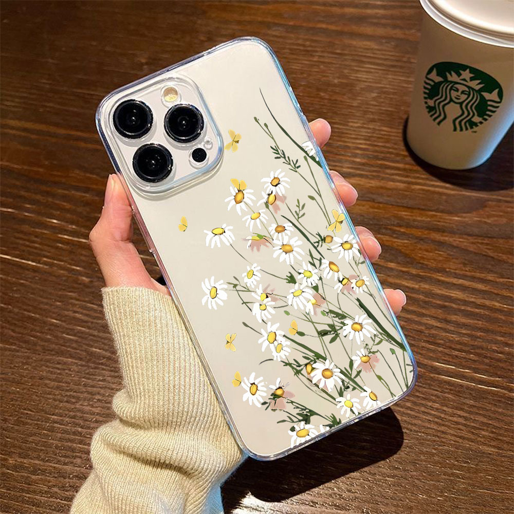 Apple Iphone 15 - 新しいデイジー柄iPhoneケース iPhone 13 12 mini 11