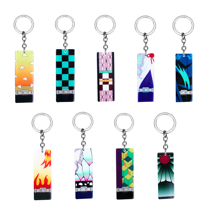 Phone Accessories Chain - キーホルダー悪魔の刃竈門炭治郎アクリル面白いアニメペンダント飾りキーチェーン電話バッグストラップキーリングギフトアクセサリー