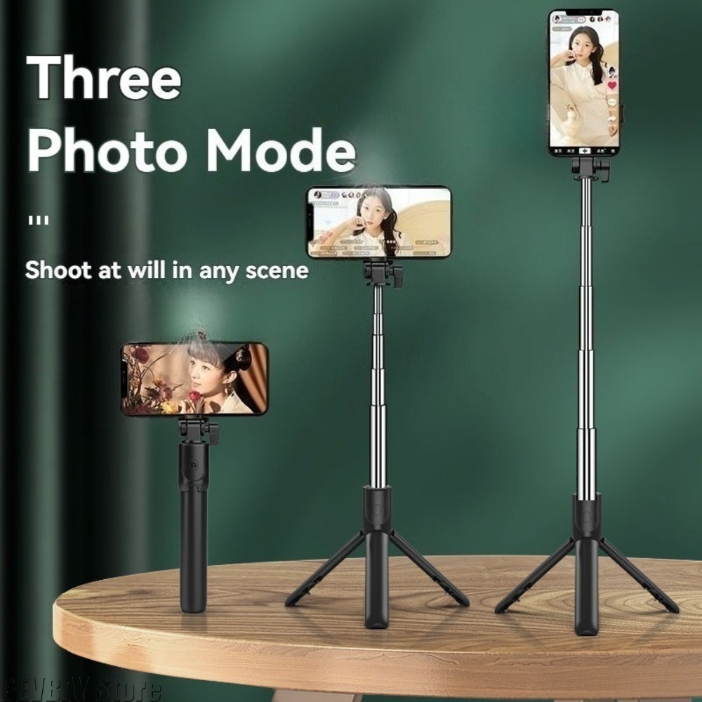 Phone Accessories Brand - 1pc ワイヤレス Bluetooth 自撮り棒三脚スタンド フィルライトなし リモートシャッター三脚