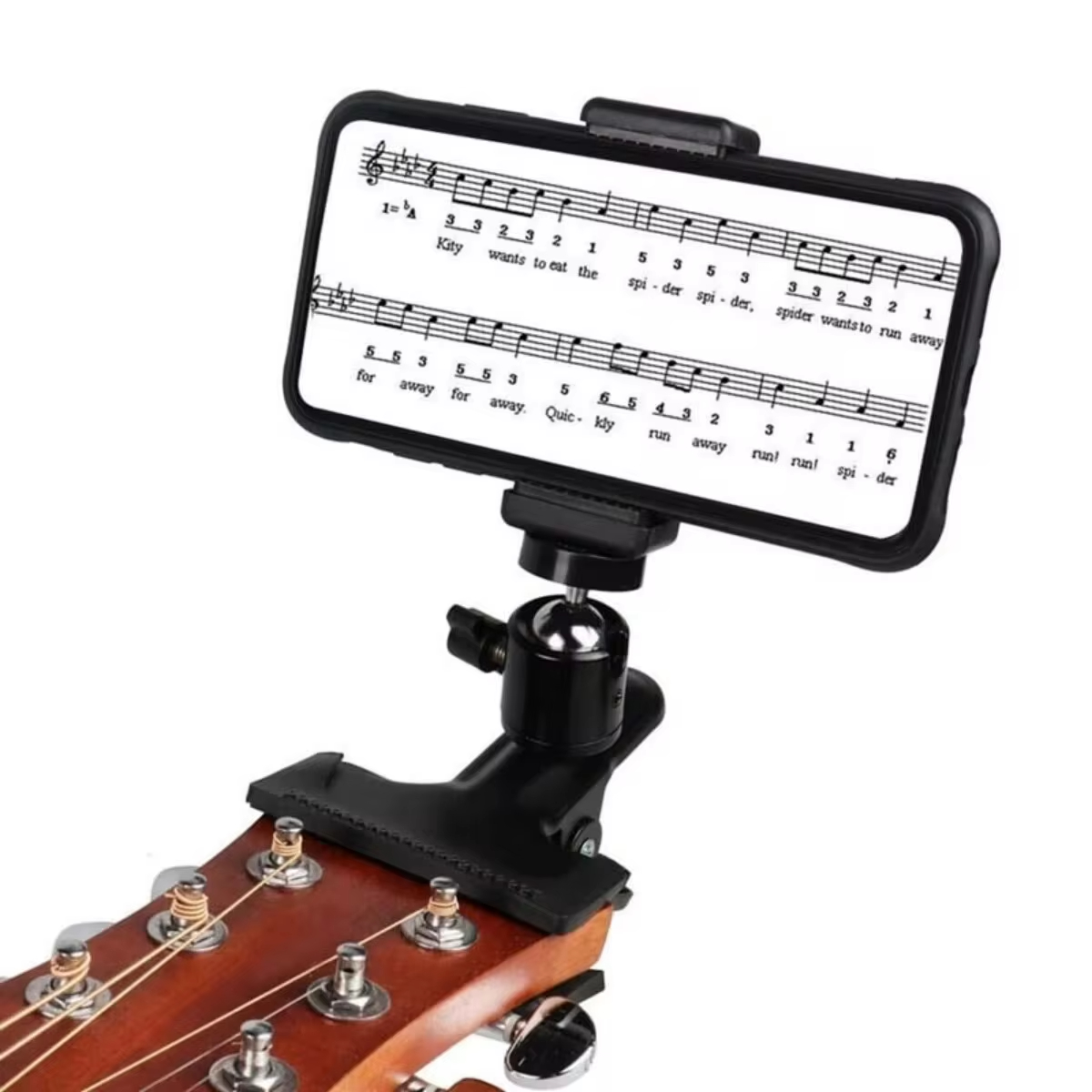 Phone Accessories For Photography - Miwayer ギターヘッドクリップ携帯電話ホルダーライブブロードキャストブラケットスタンド三脚クリップヘッド携帯電話、アクションカメラ用