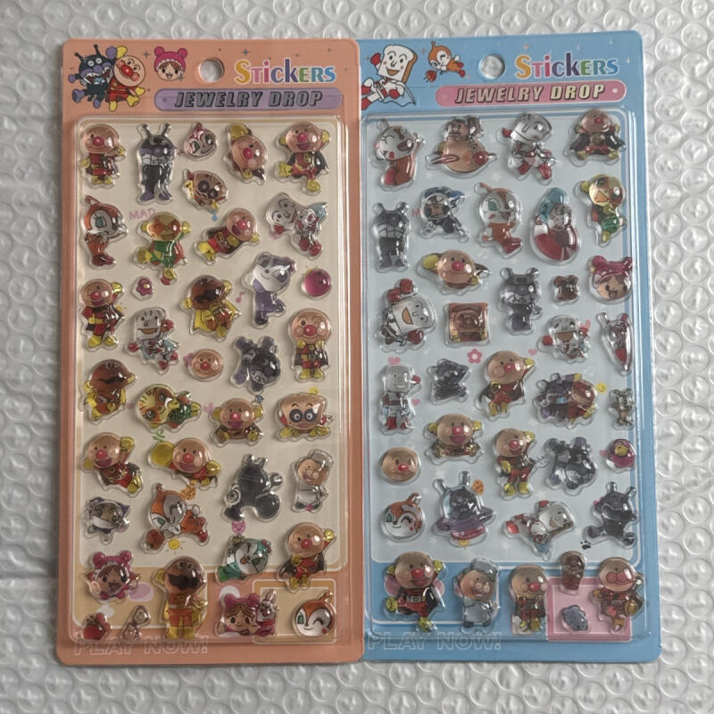 Phone Accessories Toys - かわいいアンパンマン 3D レリーフステッカー創造性漫画クリスタルステッカー Diy 電話ケースコンピュータスクラップブック友人の誕生日プレゼントのおもちゃ