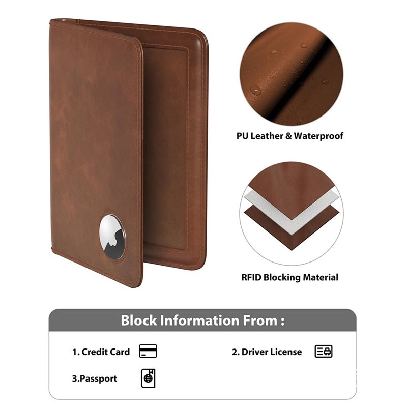 ABRT-エアタグ用RFIDブロッキング機能付きパスポートホ - Airtag Holder Case のレビューと価格