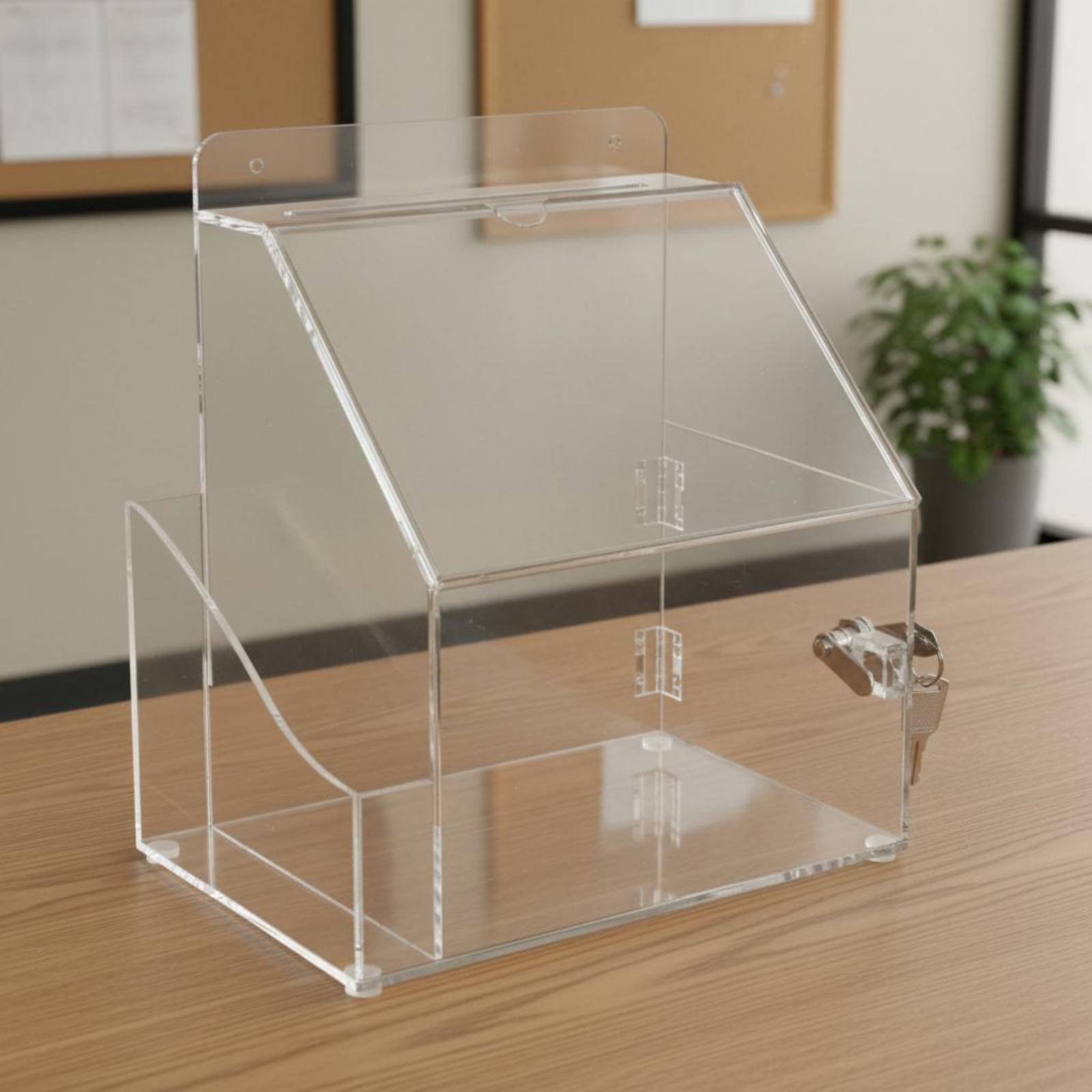 アクリル製寄付箱（鍵付き）多目的提案投票箱教会、会社、オフィ - Phone Accessories Company のレビューと価格