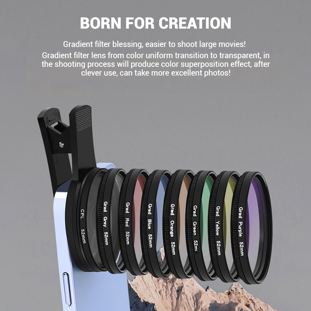 52 ミリメートル携帯電話レンズユニバーサル偏光カメラクリッ - Phone Accessories For Photography のレビューと価格