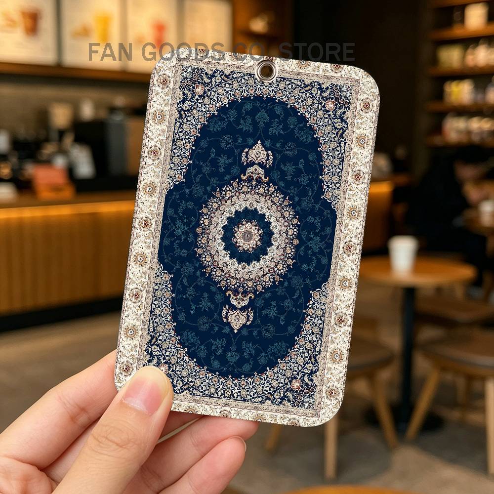 ペルシャ絨毯カーペットPUレザーカードホルダーキーホルダーキ - Airtag Holder Case のレビューと価格
