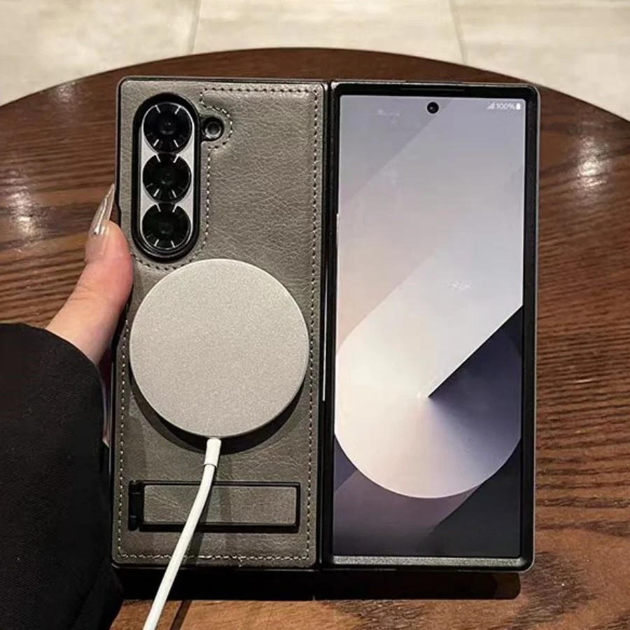 レトロレザー隠し三脚付きスマホケース Samsung Gal - Phone Accessories For Photography のレビューと価格