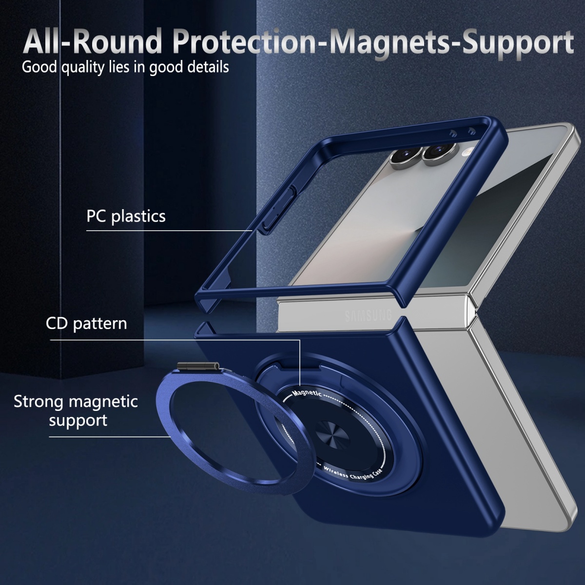 磁気金属回転リングホルダー電話ケースギャラクシー Z フリッ - Phone Ring Holder のレビューと価格