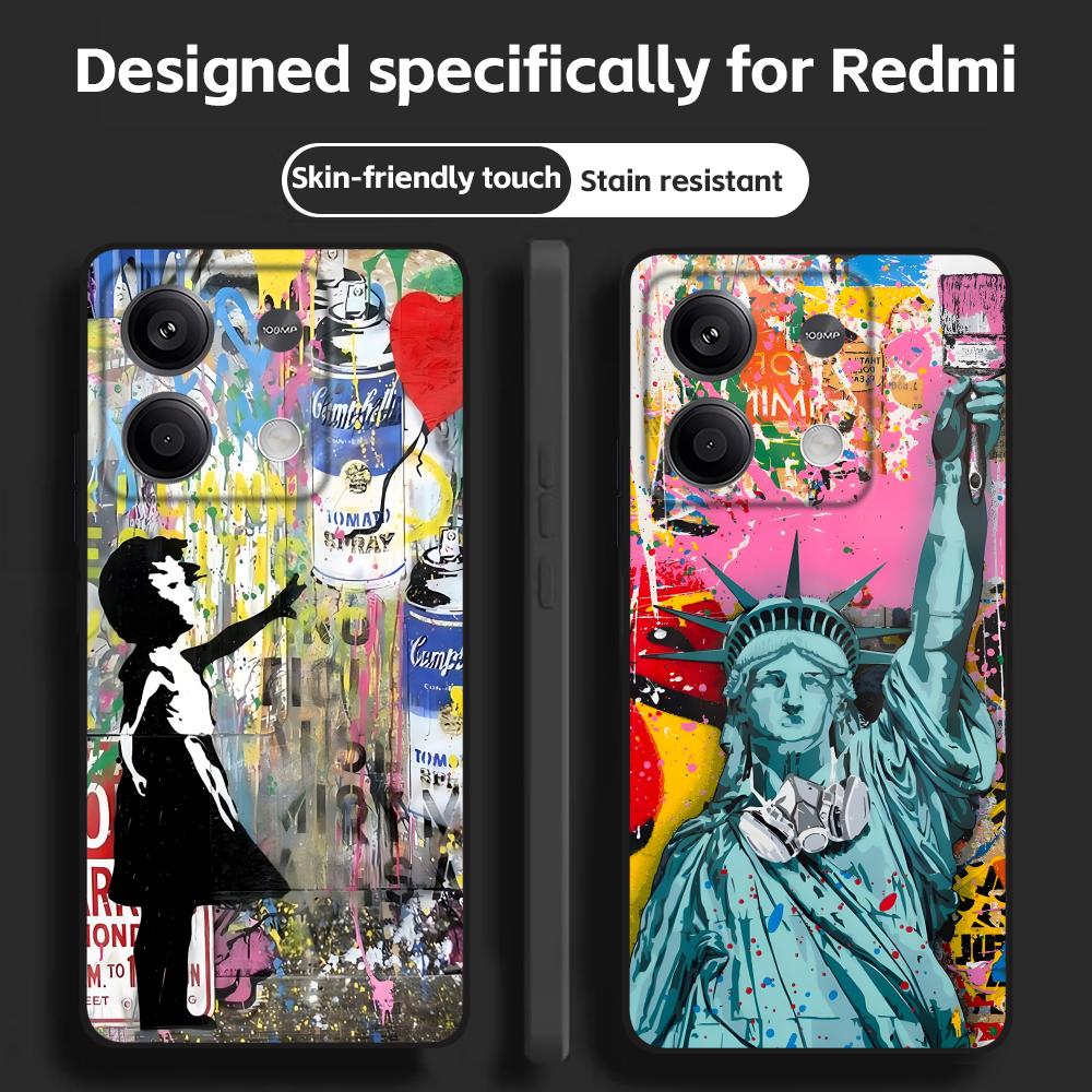 バンクシー グラフィティ アート スマホケース Redmi  - Xiaomi Phone Accessories のレビューと価格
