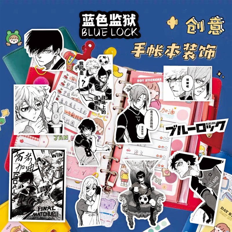 70 個ブルーロックアニメステッカー黒と白の漫画落書きステッ - Phone Accessories Toys のレビューと価格