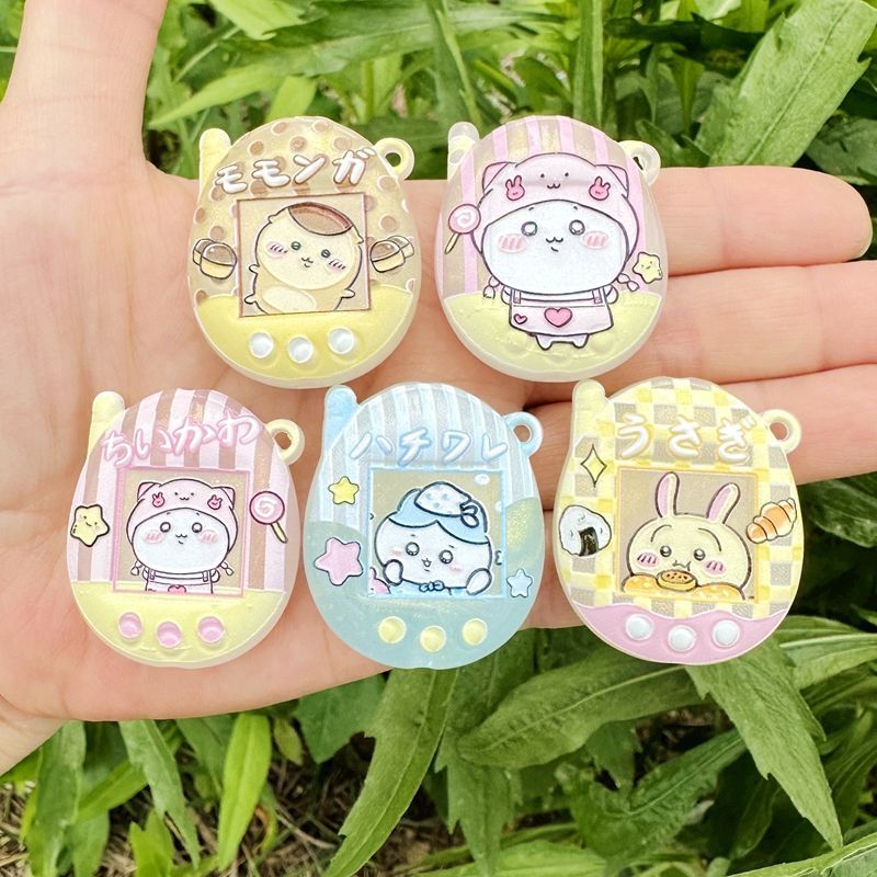 漫画風発光プリントのちいかわ穴あきキーホルダーバッグペンダン - Phone Accessories Chain のレビューと価格