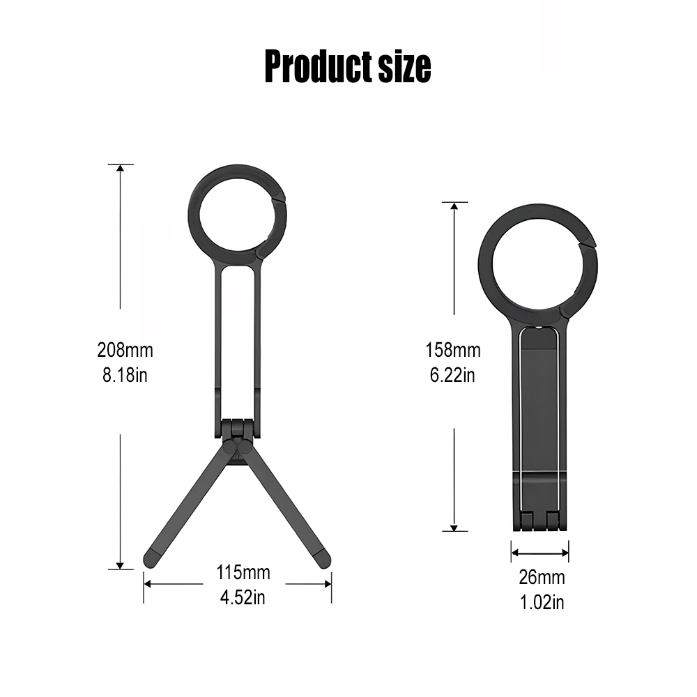 カラビナ式携帯電話三脚マグネットホルダー スタンド デスクト - Phone Accessories For Photography のレビューと価格