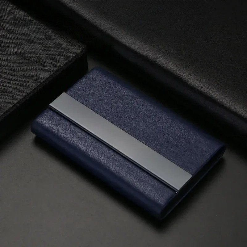 カスタムロゴ Pu レザーステンレス鋼名刺ケースボックスパー - Phone Accessories Company のレビューと価格