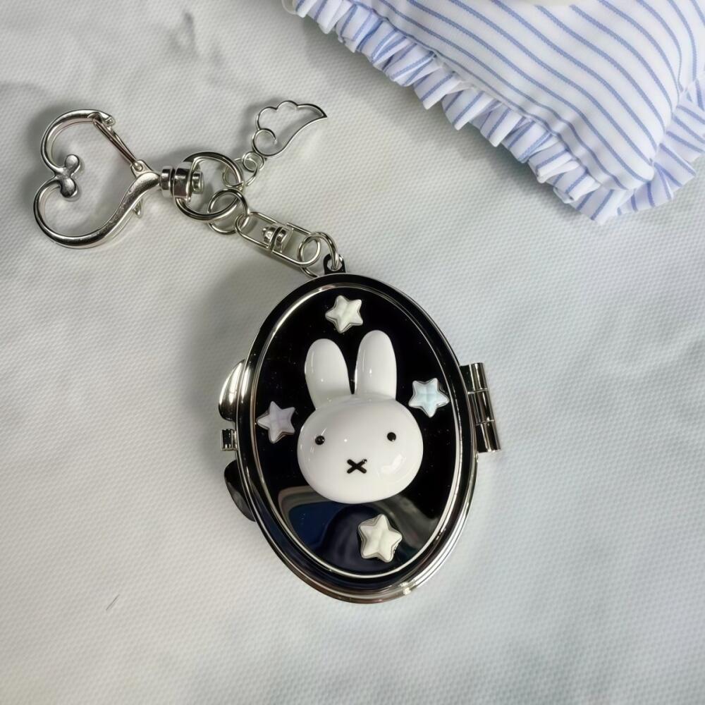 かわいいミッフィーメイクアップミラー創造性Y2kメタルフリッ - Phone Accessories Chain のレビューと価格