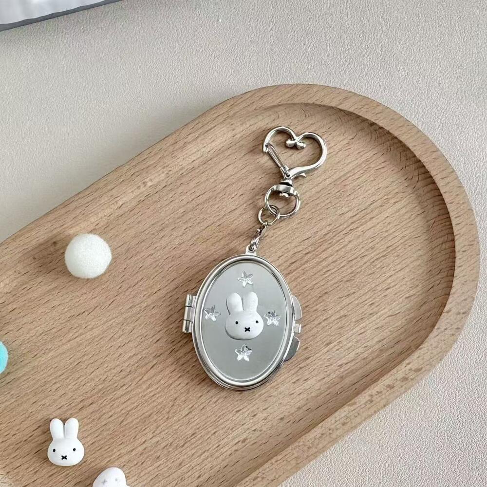 かわいいミッフィーメイクアップミラー創造性Y2kメタルフリッ - Phone Accessories Chain のレビューと価格