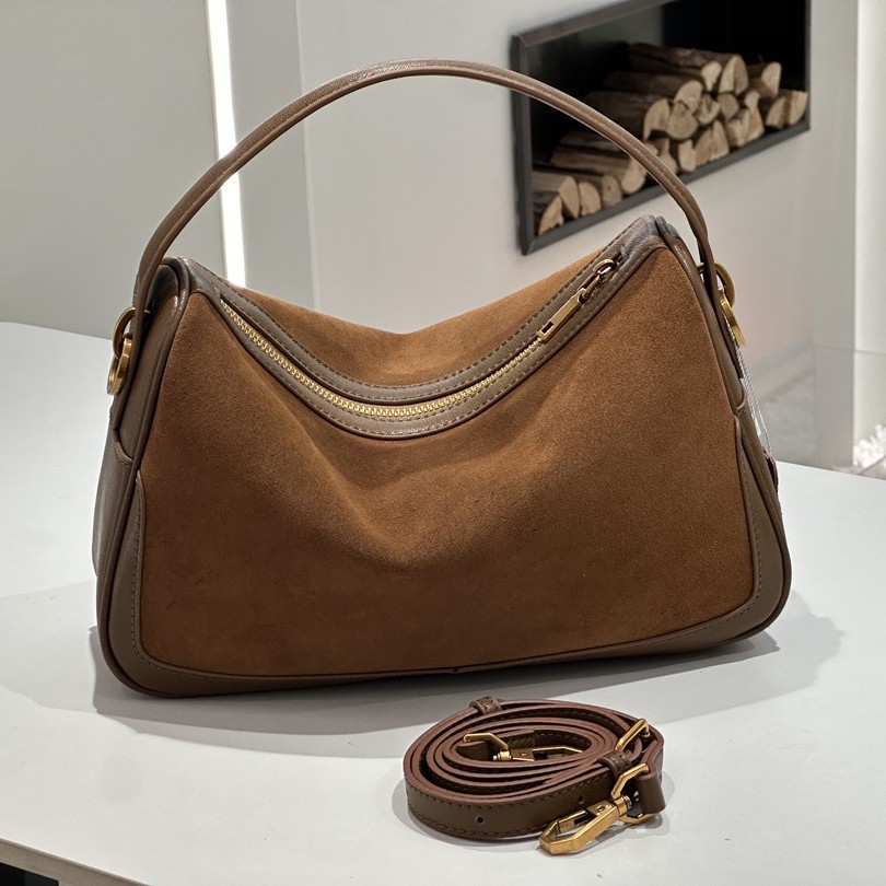 女性の本物のスエード牛革ショルダーバッグレトロ大容量牛クロス - Phone Accessories Brand のレビューと価格