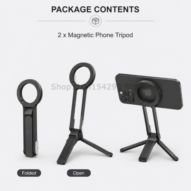 360 °   回転式金属製車載ホルダーリング付きマグセーフ - Phone Ring Holder のレビューと価格