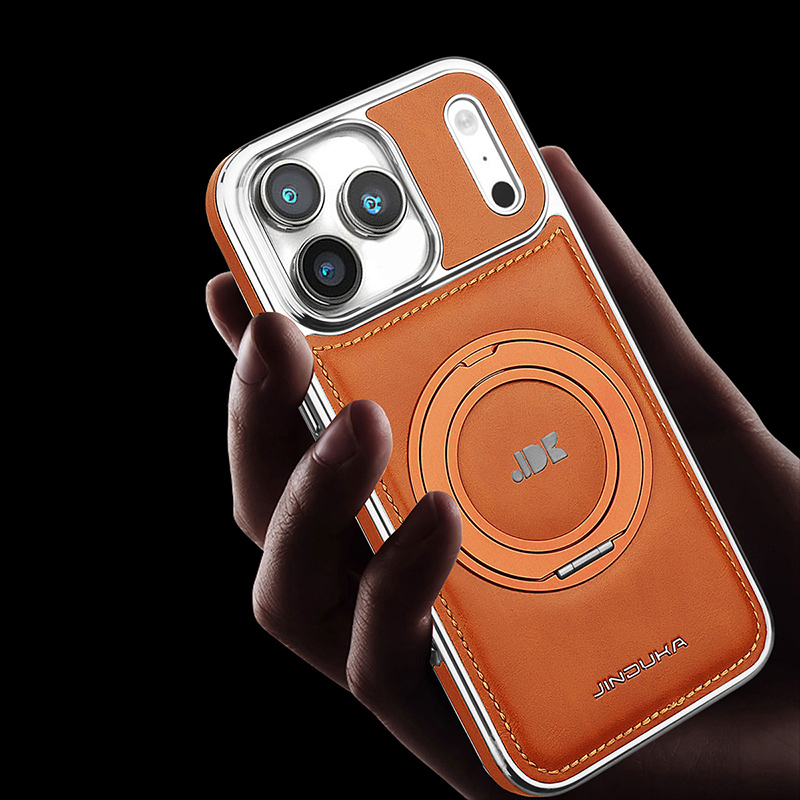 高級マグネット式360度回転キックスタンド付きレザー製iPh - Phone Ring Holder のレビューと価格