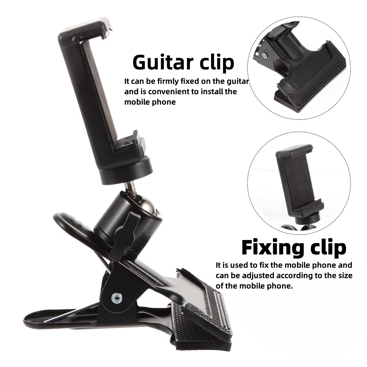 Miwayer ギターヘッドクリップ携帯電話ホルダーライブブ - Phone Accessories For Photography のレビューと価格
