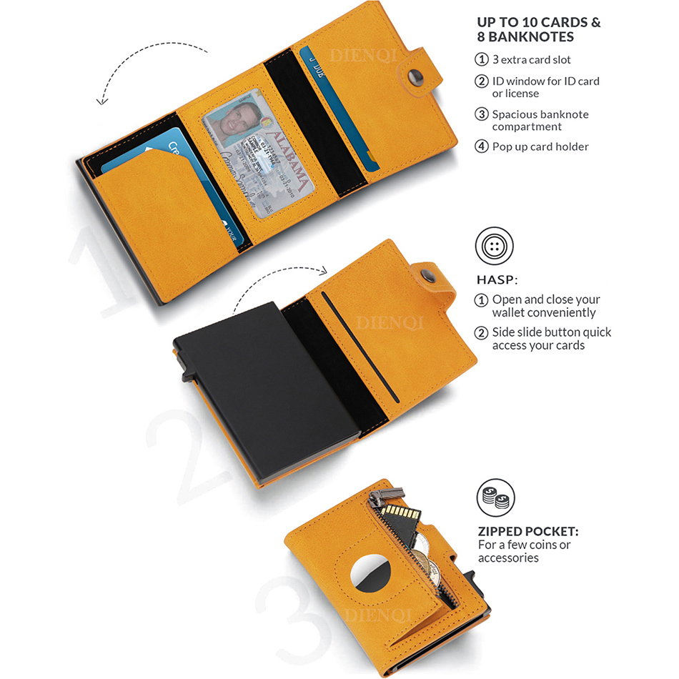 エアタグ財布 Rfid クレジットカードホルダー男性財布三つ - Airtag Holder Case のレビューと価格
