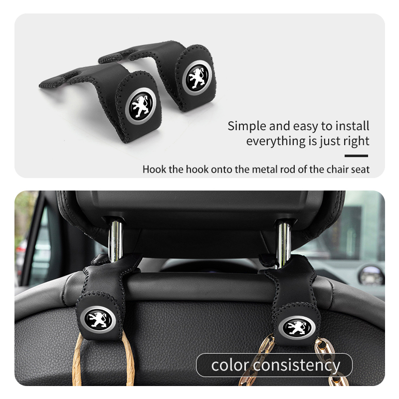 プジョー車用シートヘッドレストフック、電話ハンガー、収納ホル - Phone Accessories Hanger のレビューと価格